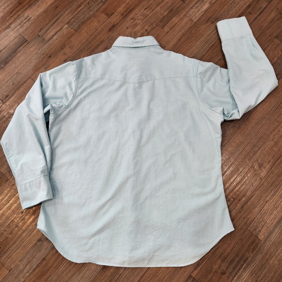 Polo Ralph Lauren Men XL Long Sleeve Pearl Snap Western Cowboy Blue Denim Shirt - Picture 10 of 12